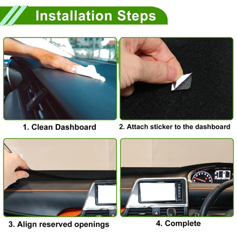 Chevrolet Malibu (2012 - 2015) Black Red Mat Carpet Dashboard Cover