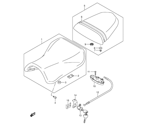 Suzuki GSX-R600 Schulter Seat Screws 2x (2004–2005)