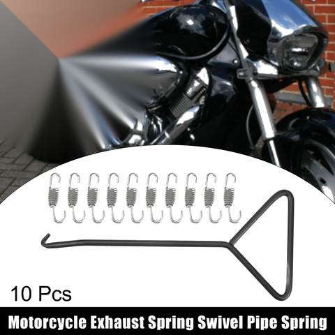 Motorcycles 10x Exhaust Pipe Spring with Hook 45mm Stainless Steel