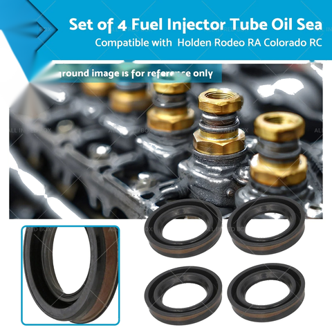 Colorado RC 3.0L 4JJ1-TC Diesel 4 Pcs Fuel Injector Tube Oil Seals
