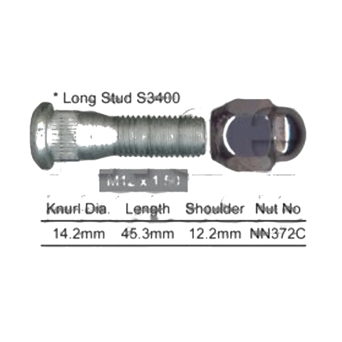 Toyota Landcruiser Prado Wheel Studs & Nuts Set of 6 (2003–2018)