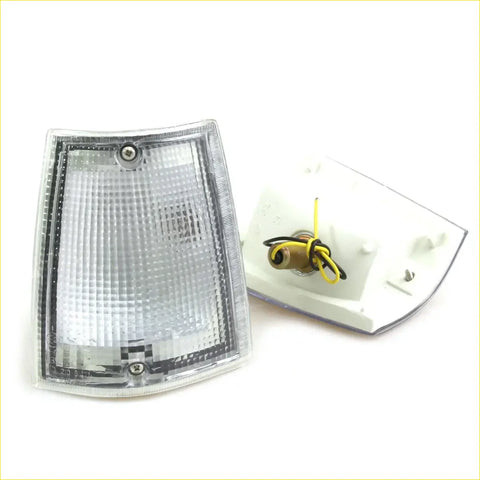 Clear rectangular car side marker light with textured lens and metal mount for mazda bravo b series 1985-1998