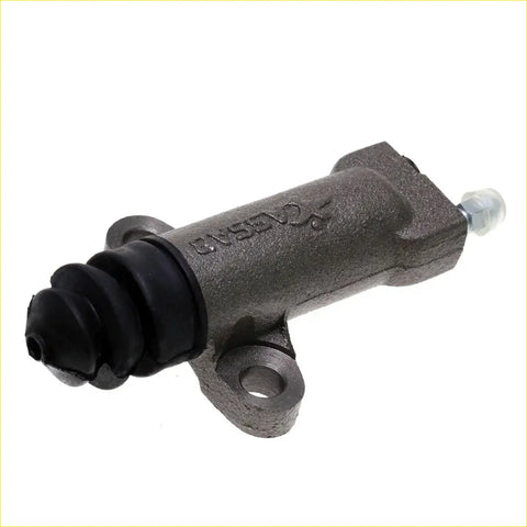 Gray metallic clutch slave cylinder with black rubber boot and threaded fittings for nissan datsun ute 620 720 521 1968-1982