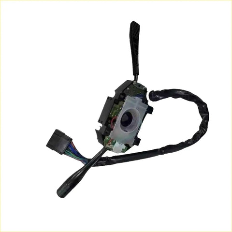 Black plastic and metal right hand combination indicator stalk switch with wiring harness for mitsubishi steering wheel