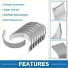 Set of six silver metal connecting rod bearings with precise grooves for toyota tacoma 2003-2023 engine replacement