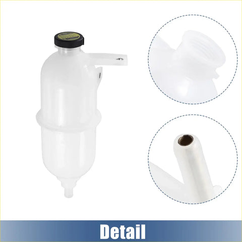Transparent plastic coolant radiator reservoir tank with black cap and mounting bracket for Toyota Hilux Vigo 2005-2015