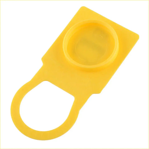 Bright yellow silicone oil cap removal tool with loop handle for coolant reservoir cap on grand cherokee patriot dakota caliber