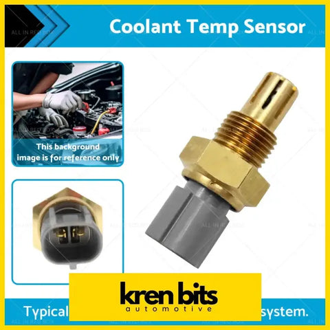 Gold-colored coolant temp sensor with threaded metal body and gray plastic connector for toyota landcruiser hdj100r 4.2l