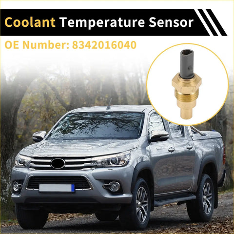 Gold-colored coolant temperature sensor with black cylindrical tip for toyota land cruiser 1993-1997 use