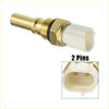Gold-colored metal coolant temperature sensor with white plastic connector and two pins for toyota rav4 2013-2018