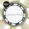 Off-white plastic radiator fan shroud with black inner ring and rectangular cutouts for nissan patrol gq y60 cooling fan blade