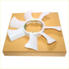 White plastic cooling fan blade with metallic hub for nissan terrano pathfinder wd21 td27 1986-1995