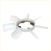 White plastic cooling radiator fan blade with metallic fasteners for nissan navara d22 yd25 1997-2004