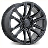 Black gloss finish alloy wheel covr multi-spoke design center cap rv4 20x9 6x1397 38 offset