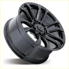 Black gloss finished hre covert rv4 20x9 alloy wheel with multi spoke design and center cap logo