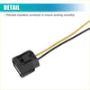 Black plastic crankshaft position sensor connector pigtail with yellow and black wires for toyota 4runner back side