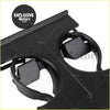 Black plastic car cup holder tray with two circular slots and clamps for toyota hilux vzn167 ln167 kzn165 4runner