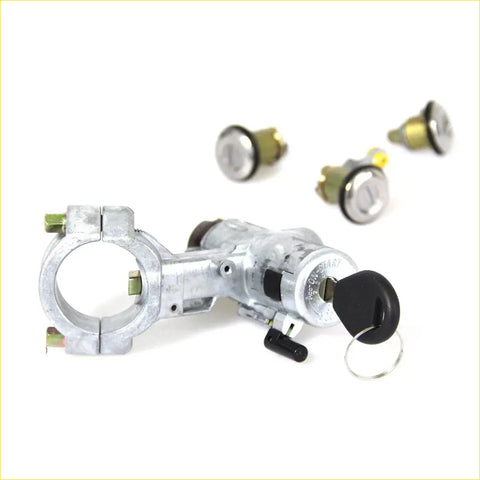 Silver ignition switch assembly with black key and three cylinders for nissan datsun d21 navara ute locks set
