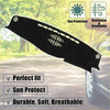 Black soft breathable polyester dashboard cover with zebra-striped pattern non-slip mat for toyota crown