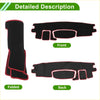Black dashboard and door trim cover with red stitched edges for toyota roomy tank 2016-2020 anti-slip design