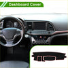 Black dashboard cover for toyota roomy tank 2016-2020 with red trim and anti-slip design for snug fit