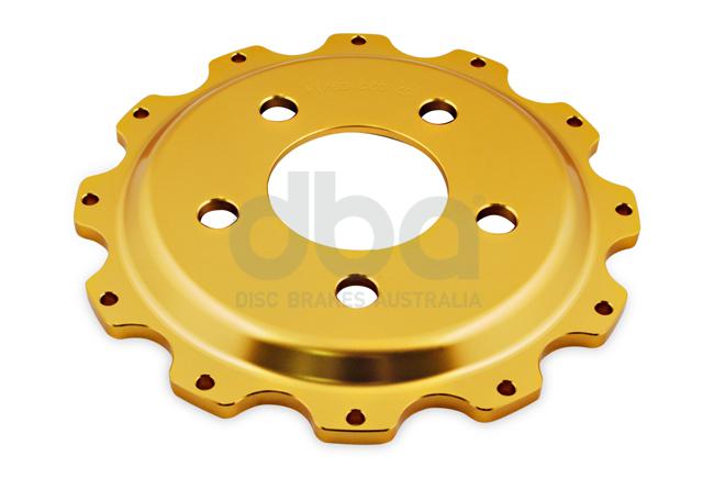 DBA T3 5000 Aluminium Hat Gold Brake Rotor Front