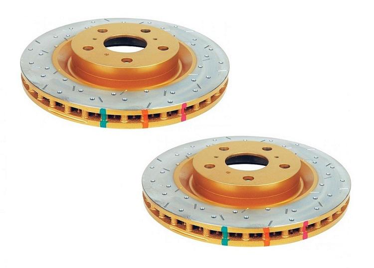 DBA HD 4000 Drilled Slotted Brake Rotor Pair 330mm Front