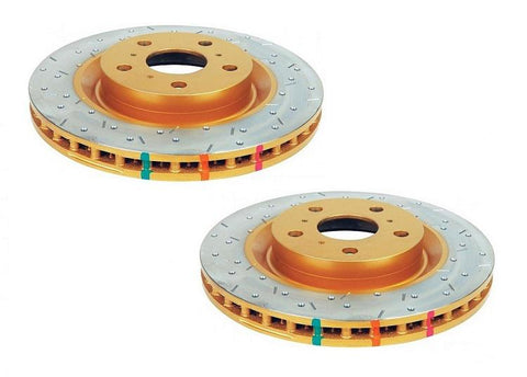 DBA HD 4000 Drilled Slotted Brake Rotor Pair 350mm Rear