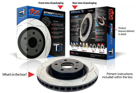 DBA T2 4x4 Slotted Brake Rotor Pair 277mm Front DBA624S