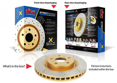 DBA X-Gold Brake Rotor Pair 306mm Front DBA625X