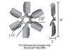 Derale 18" Clutch Fan Standard Rotation Black 17118