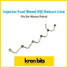 Metallic silver bent metal diesel injector fuel rail pipe with loops and fittings for nissan patrol gu y61 gq y60 td42