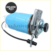 Blue cylindrical diesel prime pump oil filter with metallic housing and black hose for nissan e23 e24 d22 vanette c22 c23