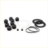 Black rubber and metal disc brake seal kit components for Toyota Hilux 4WD 2004-2015 shown from the back side