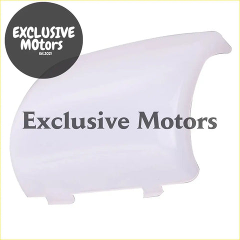 White plastic motorcycle side fairing shown from the back for dome light lens on holden commodore models HX to VL