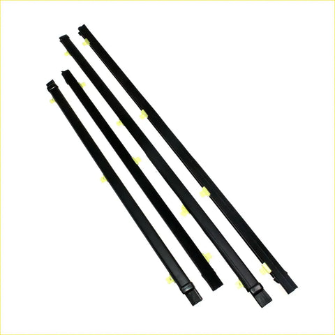 Black rubber door belt moulding outer with yellow adhesive tabs for toyota hilux surf 4runner 2001-2004
