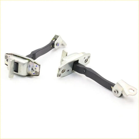 Black and silver door check stop strap with metallic brackets for toyota hilux 2004-2015 car door hinge latches back side