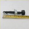 Black and silver metallic door check strap latch for Mitsubishi Triton GL Sportero L200 2005-2014 shown from back side