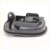 Black plastic door handle bezel lh for mazda bravo with molded contours and integrated mounting hardware