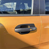 Black plastic door handle cover with small orange accent for ford ranger 2022+ matte black pull grip