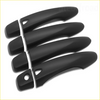 Set of four black matte finish car door handle covers for nissan navara np300 2015-2020 with smart key