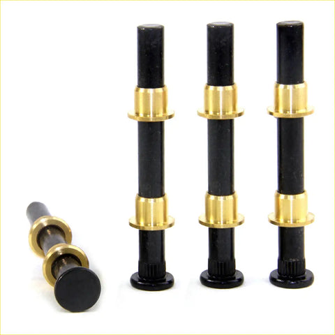 Door hinge pin kit for toyota hilux mk3 with three black and gold matte valve stems for 1978-1997 models