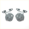 Gray metal door hinge upper and lower 2pcs with matte finish and circular mounting holes for mitsubishi pajero sport