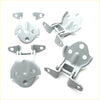 Set of five gray metal door hinges with circular holes and pivot for mitsubishi triton strada l200 1996-2006