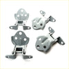 Gray metal door hinge upper lower set with matte finish and circular holes for mitsubishi triton strada l200 1996-2006