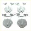 Set of four gray metal door hinge assemblies with matte finish for mitsubishi triton strada l200 1996-2006