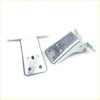 Silver metal l-bracket wall mounts with hooks and pre-drilled holes for ford fairmont lincoln zephyr futura door hinges set