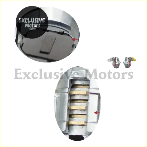 Chrome finished motorcycle cylinder lock with brass springs for door lock and key toyota 4runner hilux left side