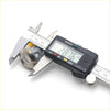 Black digital caliper measuring silver lock cylinder for door lock with key Mitsubishi Fuso Fighter 1984-1992