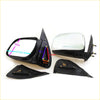 Black plastic door mirror manual assembly with silver reflective glass for toyota hilux kun26 sr5 2005-2012